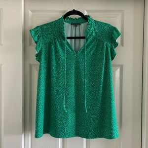 Adrianna Papell shirt | size large | green